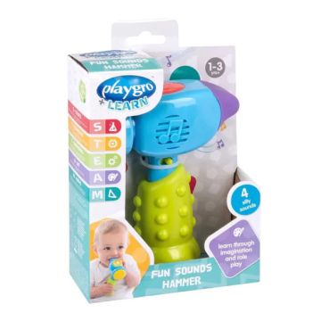 Playgro активна играчка със светлина и звуци Чук 12м+