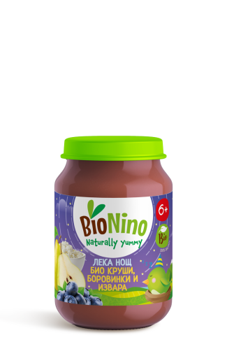Bionino Круши, боровинки, извара 6+