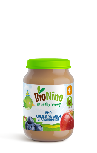 Bionino Ябълки и боровинки 4+