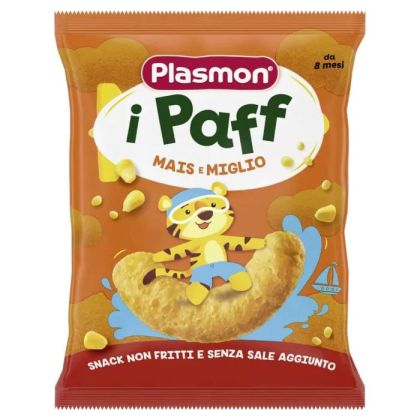 Plasmon Paff Снакс с царевица и просо 8М+