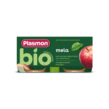 Plasmon Bio Плодово пюре ябълка за деца 6М+