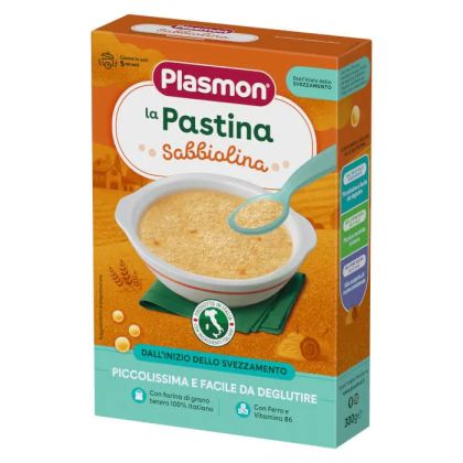 Plasmon Sabbiolina Бебешка паста Перли 6М+