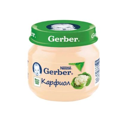 GERBER® Храна за бебета Карфиол пюре Моето първо пюре 6м+