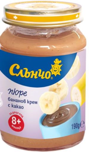 Слънчо Бананов крем с Какао пюре 6м+