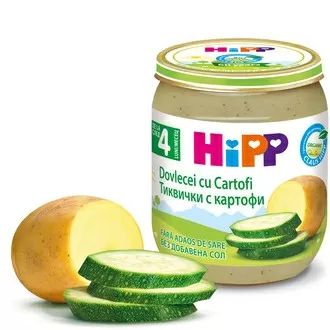 Hipp Tиквички с Kартофи Био пюре 4м+