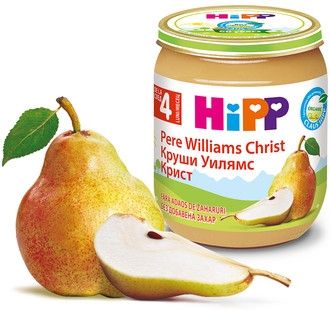 Hipp Круши "Уилиамс - Крист" Био пюре 4м+