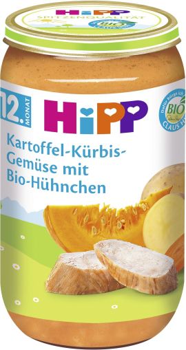 Hipp Картофи и Тиква със Зеленчуци и Пиле Био пюре 12м+
