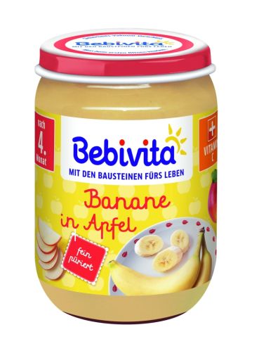 Bebivita Ябълка и Банан пюре 4м+