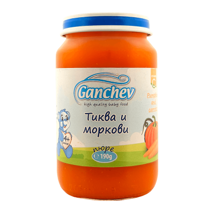 Ganchev Тиква и Морков пюре 4м+