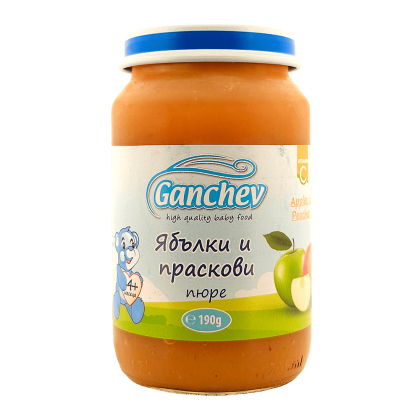 Ganchev Ябълки и Праскови пюре 4м+