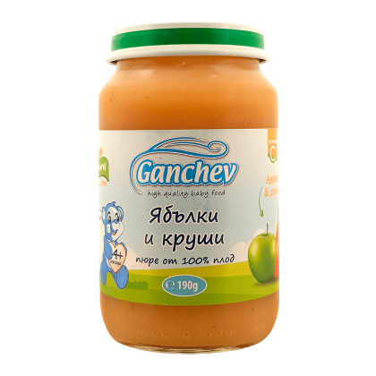 Ganchev Ябълки и Круши пюре 4м+