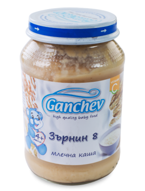 Ganchev Млечна каша Зърнин 8 пюре 6м+