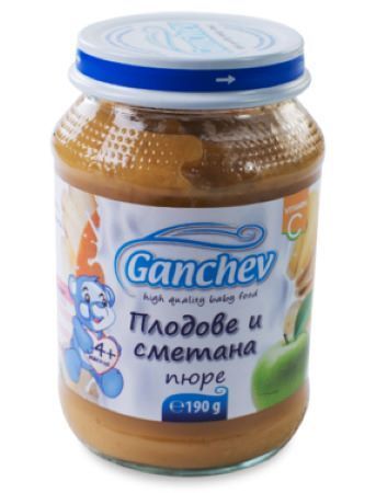 Ganchev Плодове и Сметана пюре 4м+
