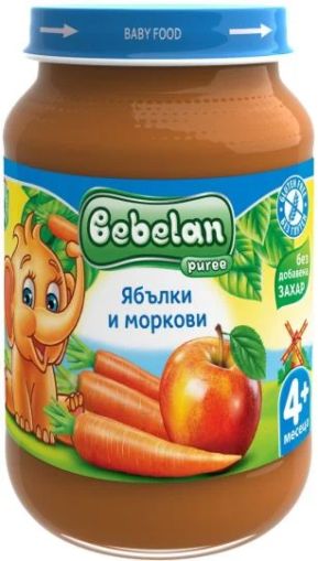  Bebelan Ябълки и Моркови пюре 4м+