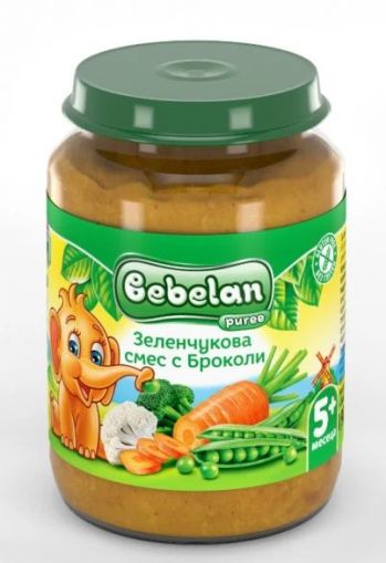 Bebelan Зеленчуково Асорти пюре 5м+
