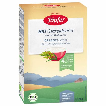 Topfer Bio Безмлечна каша Ориз 4м+