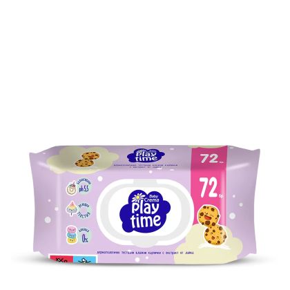 Play Time мокри кърпички лилави 72бр
