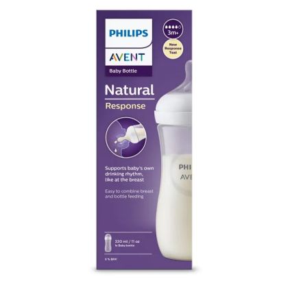 Avent Natural Response шише с биберон 3м+ 330 мл