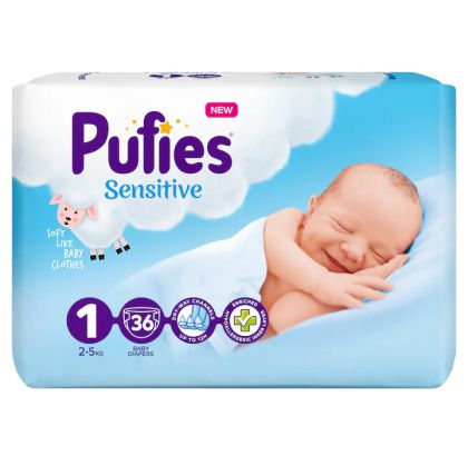 Pufies 1 пелени Sensitive Newborn 36 бр