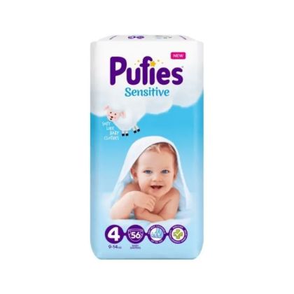 Pufies 4  пелени Sensitive Maxi 56 бр