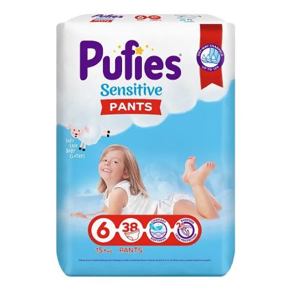 Pufies 6 гащи Sensitive Pants Extra Large 38 бр