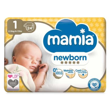 Mamia 1 Newborn пелени 24 бр