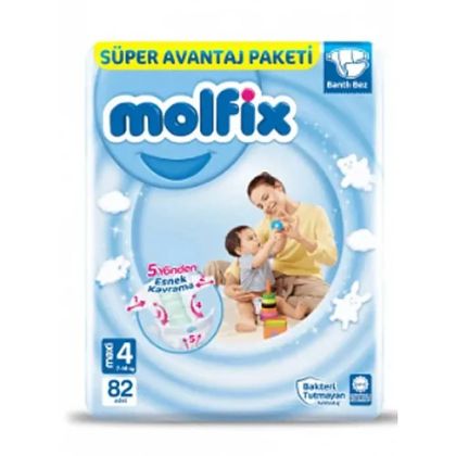 Molfix пелени размер 4 голям пакет 82 бр