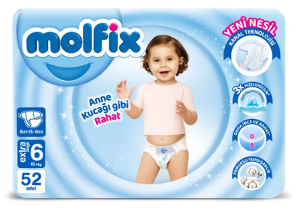 Molfix пелени размер 6 голям пакет 52 бр