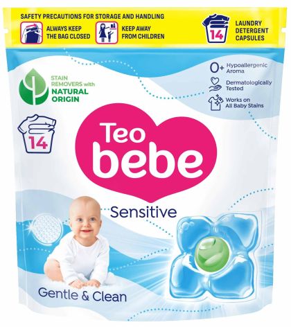 Тео Bebe Gentle & Clean Sensitive капсули за пране 0м+