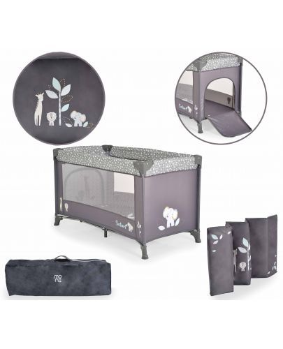 Moni Safari детска кошара цвят графит