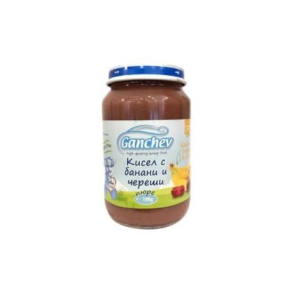 Ganchev кисел с банани и череши 4м+