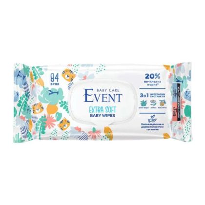 Event Extra Soft Мокри кърпи 84 бр