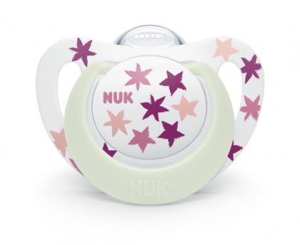 Nuk Star Night силиконова залъгалка 6-18м