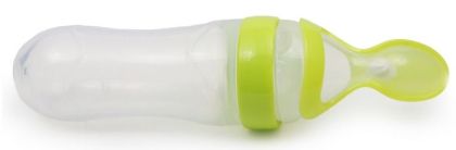 Cangaroo силиконово шише с лъжичка 6м+