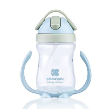 Kikkaboo чаша със сламка момче 12м+