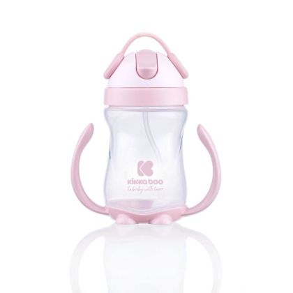 Kikkaboo чаша със сламка момиче 12м+