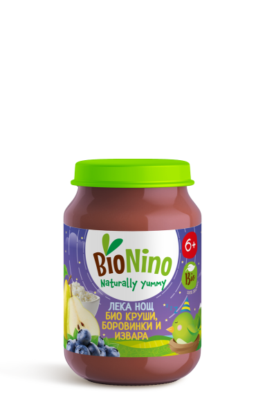 Bionino Круши, боровинки, извара 6+