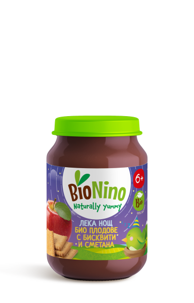 Bionino Плодове с бисквити и сметана 6+