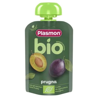 Plasmon Bio Плодова закуска слива за деца 6М+