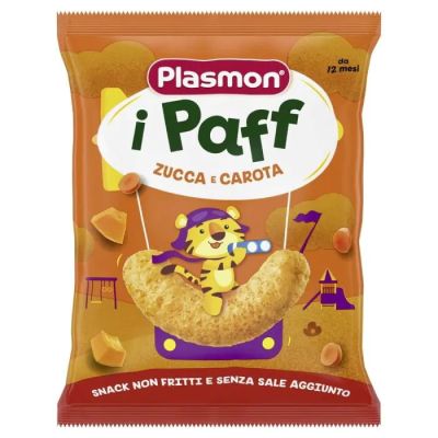 Plasmon Paff Снакс с морков и тиква 12М+