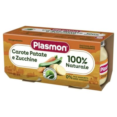 Plasmon Пюре от моркови, картофи и тиквички за деца 4М+