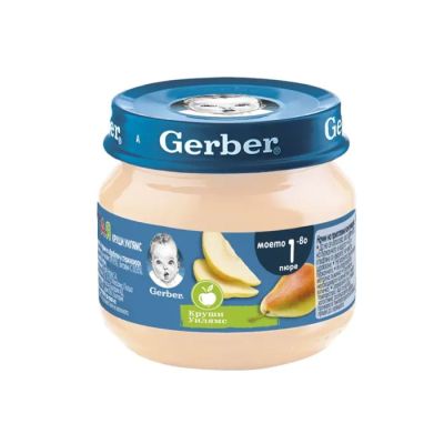 GERBER® Храна за бебета Круши Уилямс пюре Моето първо пюре 6м+