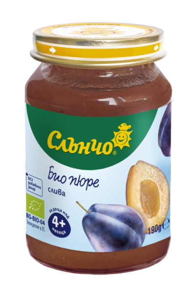 Слънчо пюре  Слива 4м+