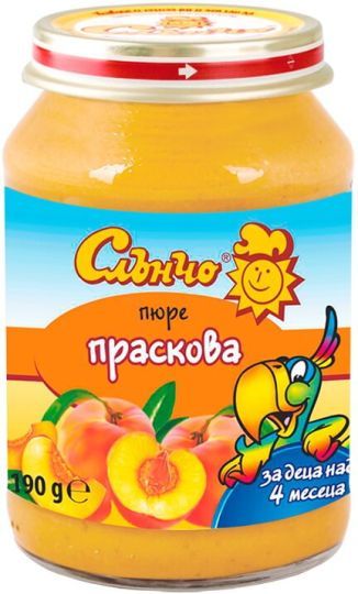 Слънчо Праскова пюре 4м+