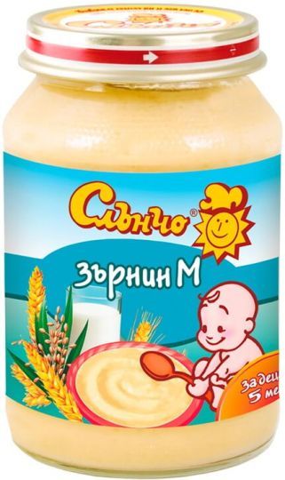 Слънчо готова каша Зърнин М пюре 5м+