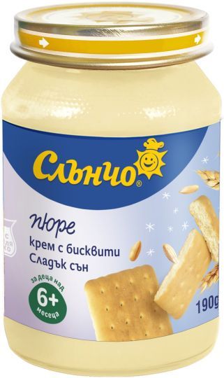 Слънчо Крем с Бисквити Сладък сън пюре 6м+