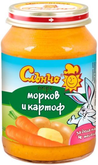 Слънчо Морков и Картоф пюре 4м+
