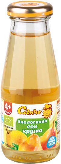 Слънчо Био сок от Круша 4м+