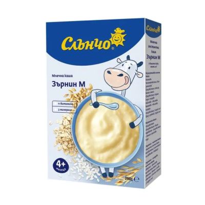 Слънчо Млечна Зърнин М каша 11 витамина 4м+