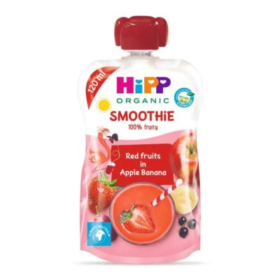 Hipp Smoothie Био Смути закуска Ябълка, Банан и червени Плодове 12м+